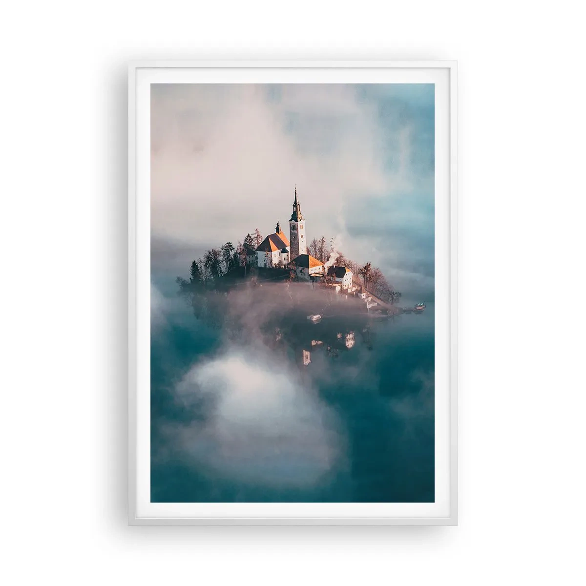 Poster in een witte lijst - droom eiland - 70x100 cm