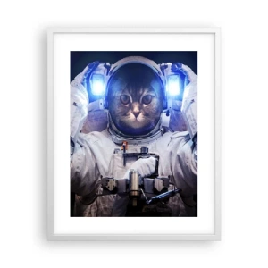 Poster in een witte lijst - Houston, je hebt een probleem - 40x50 cm