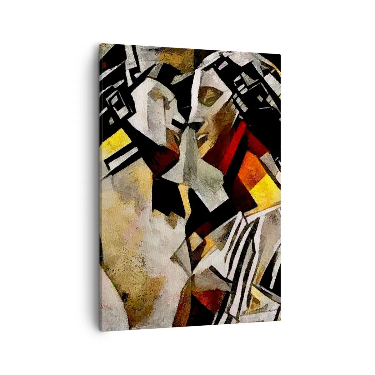 Schilderen op canvas - Een statige kus - 50x70 cm