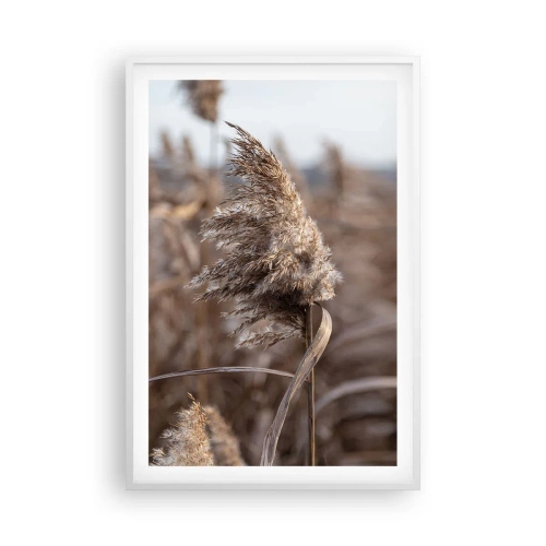Poster in een witte lijst - Tijd om met de wind mee te gaan - 61x91 cm