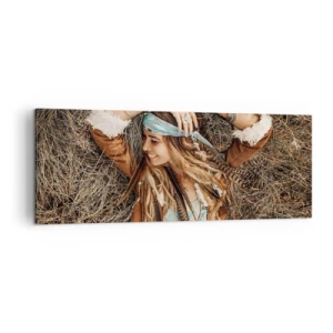 Schilderen op canvas - Op weg naar de zomer van de liefde - 140x50 cm