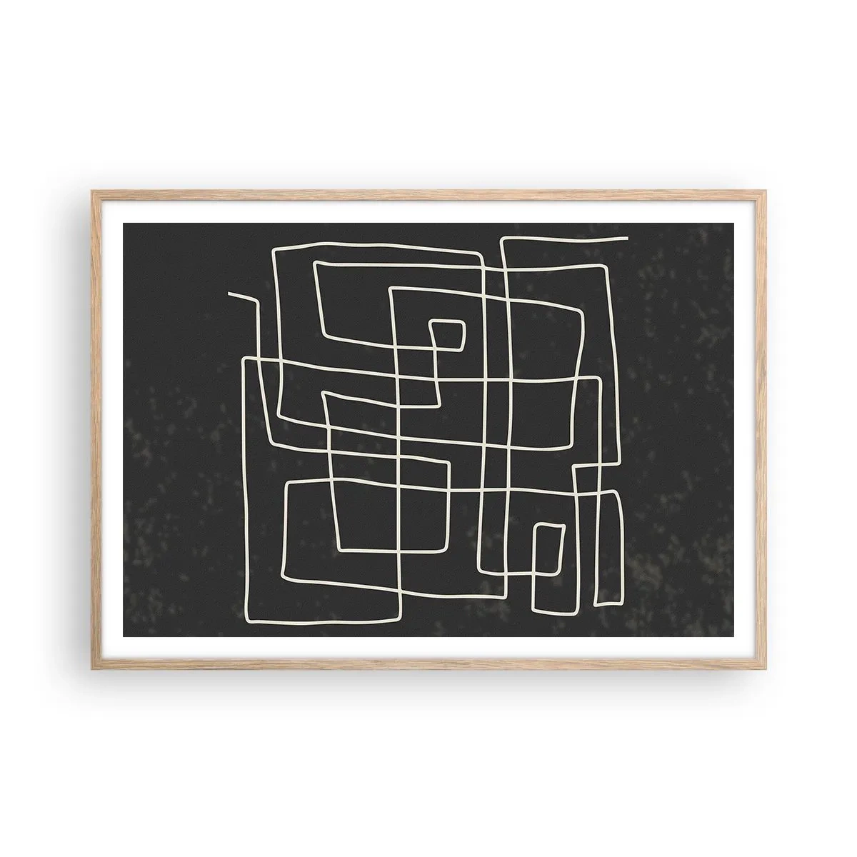 Een poster in een licht eiken lijst - Niet zo eenvoudig - 100x70 cm