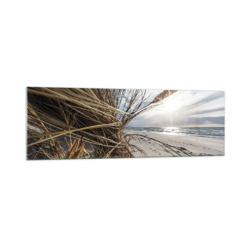 Schilderen op glas - Een ontmoeting van de elementen - 160x50 cm