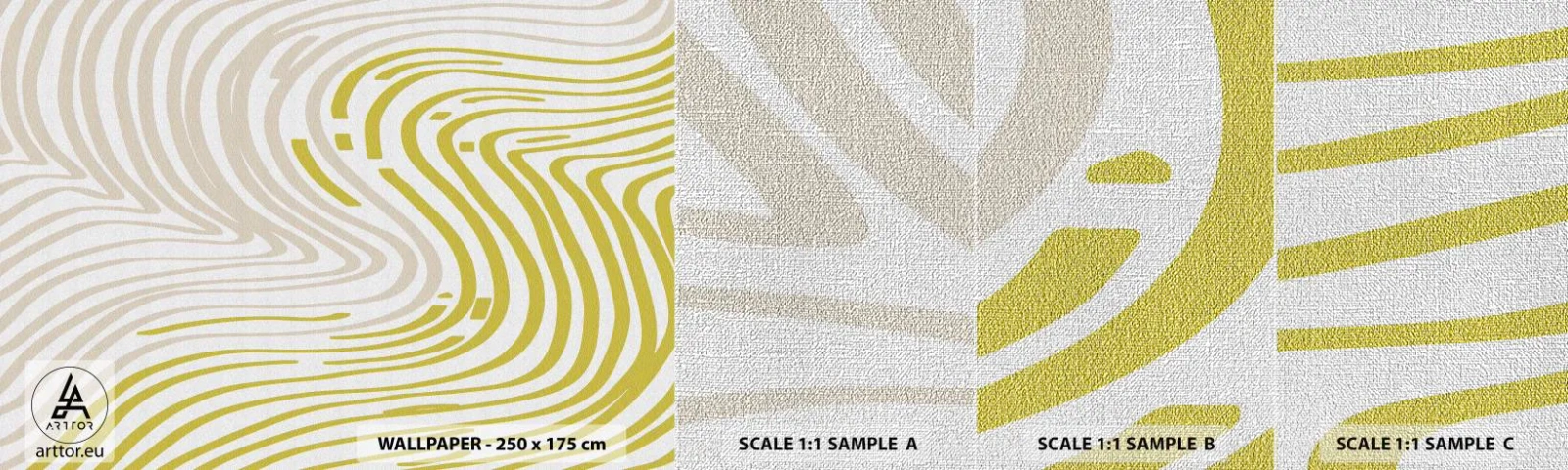 Fotobehang Monster Premium Canvas - Een compositie met een zachte buiging - Minimalisme, Deel, Helder - 100x30 cm