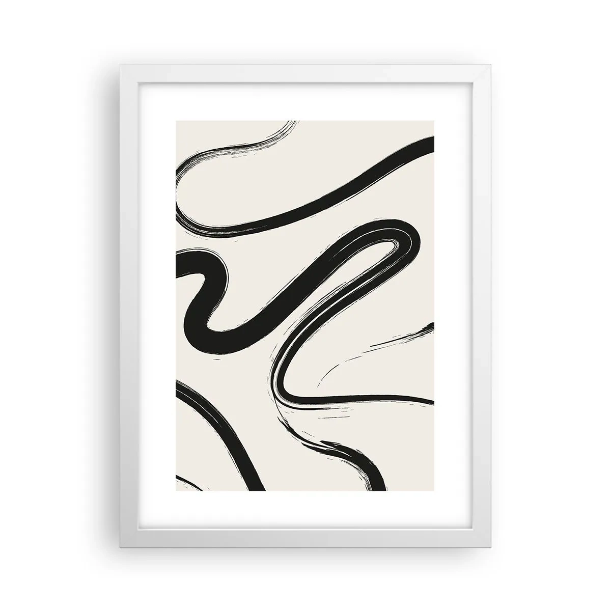 Poster in een witte lijst - Zwart-wit eigenzinnigheid - 30x40 cm