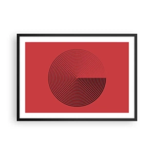 Poster in een zwarte lijst - Circulaire beweging - 70x50 cm
