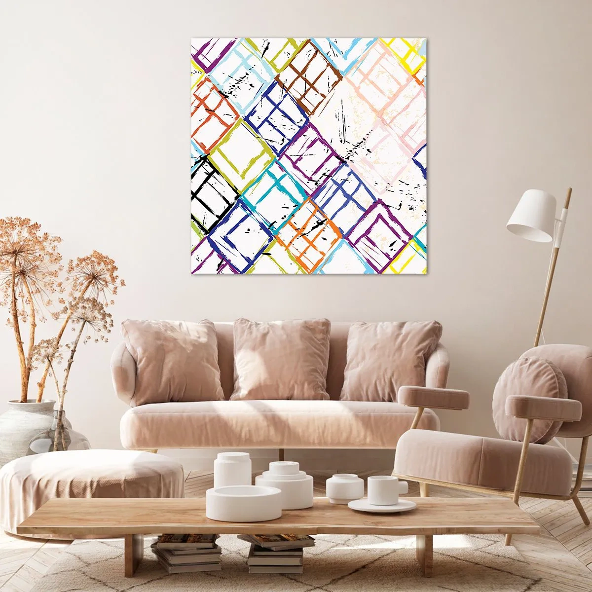 Schilderen op canvas - Cellen te huur - 70x70 cm