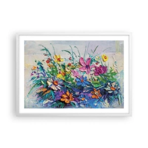 Poster in een witte lijst - Helemaal geen stilleven - 70x50 cm