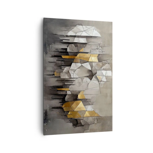 Schilderen op canvas - Compositie van ijs en licht - 80x120 cm