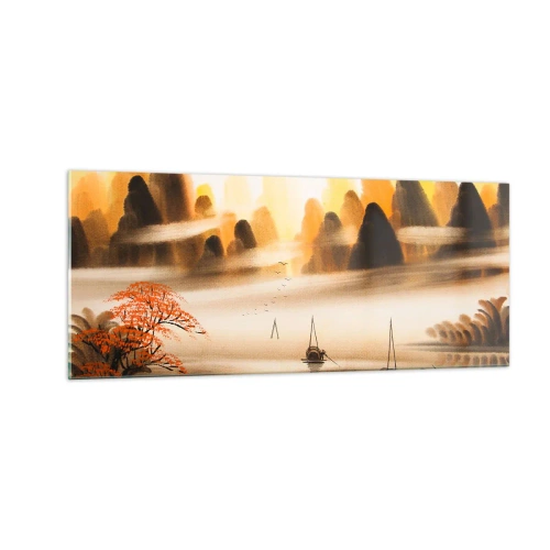 Schilderen op glas - Verder dan het Verre Oosten - 100x40 cm
