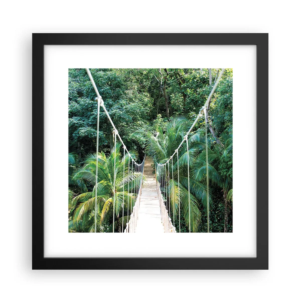 Poster in een zwarte lijst - Welkom in de jungle! - 30x30 cm