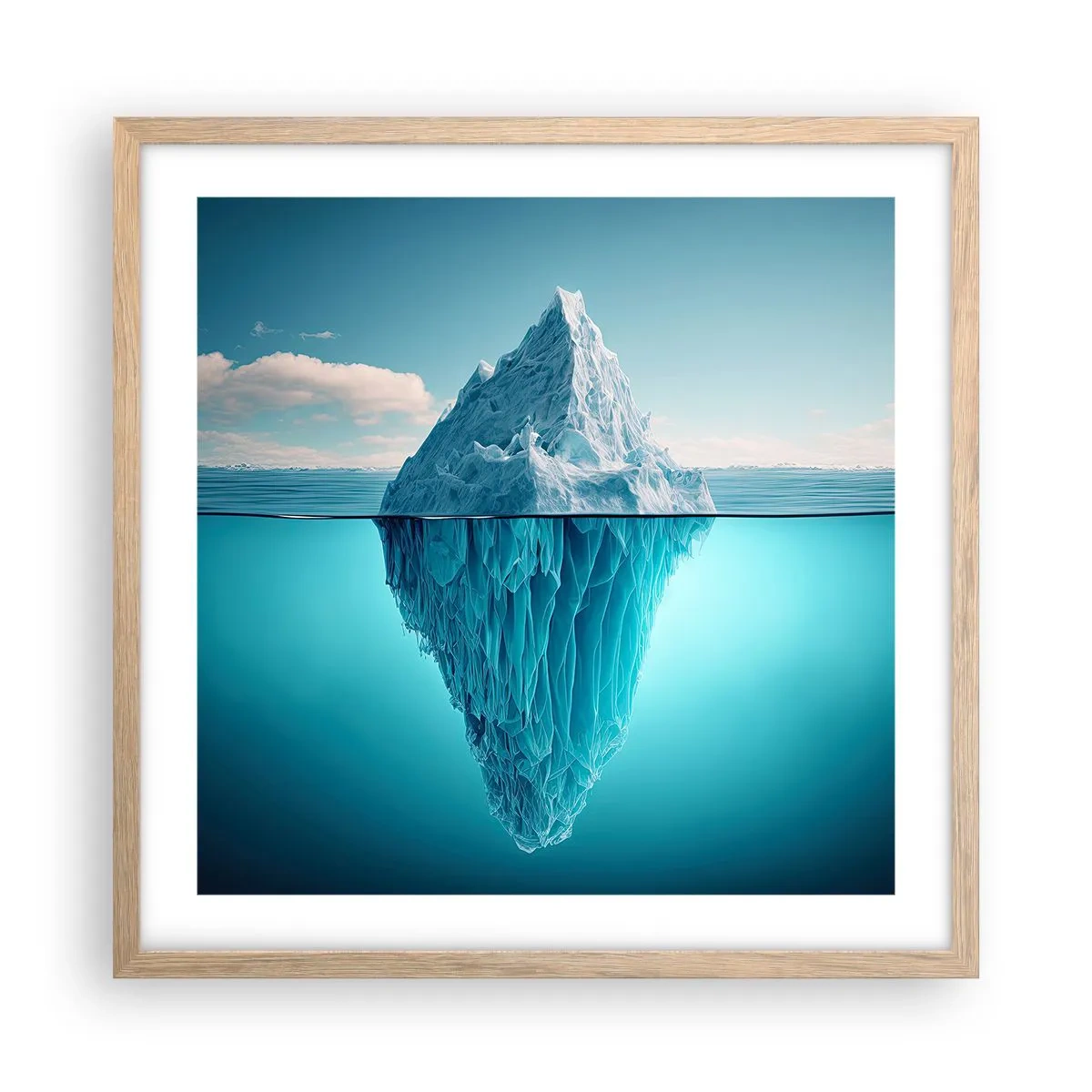 Een poster in een licht eiken lijst - Koningin van het ijs - 50x50 cm