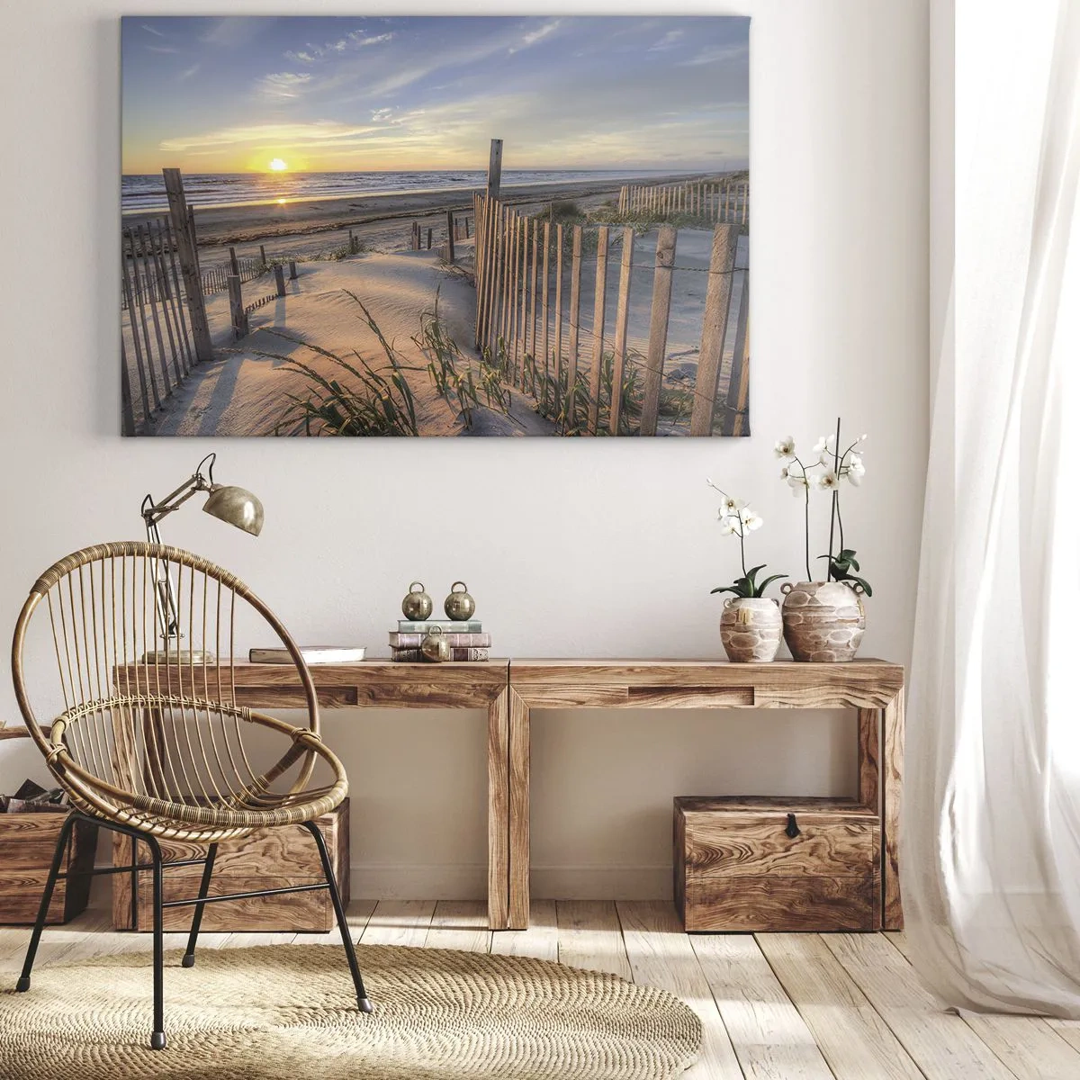 Schilderen op canvas - Glans en schaduw van de wind - 120x80 cm