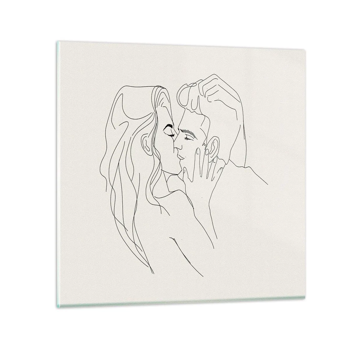 Schilderen op glas - Verstrikt in gevoel - 60x60 cm