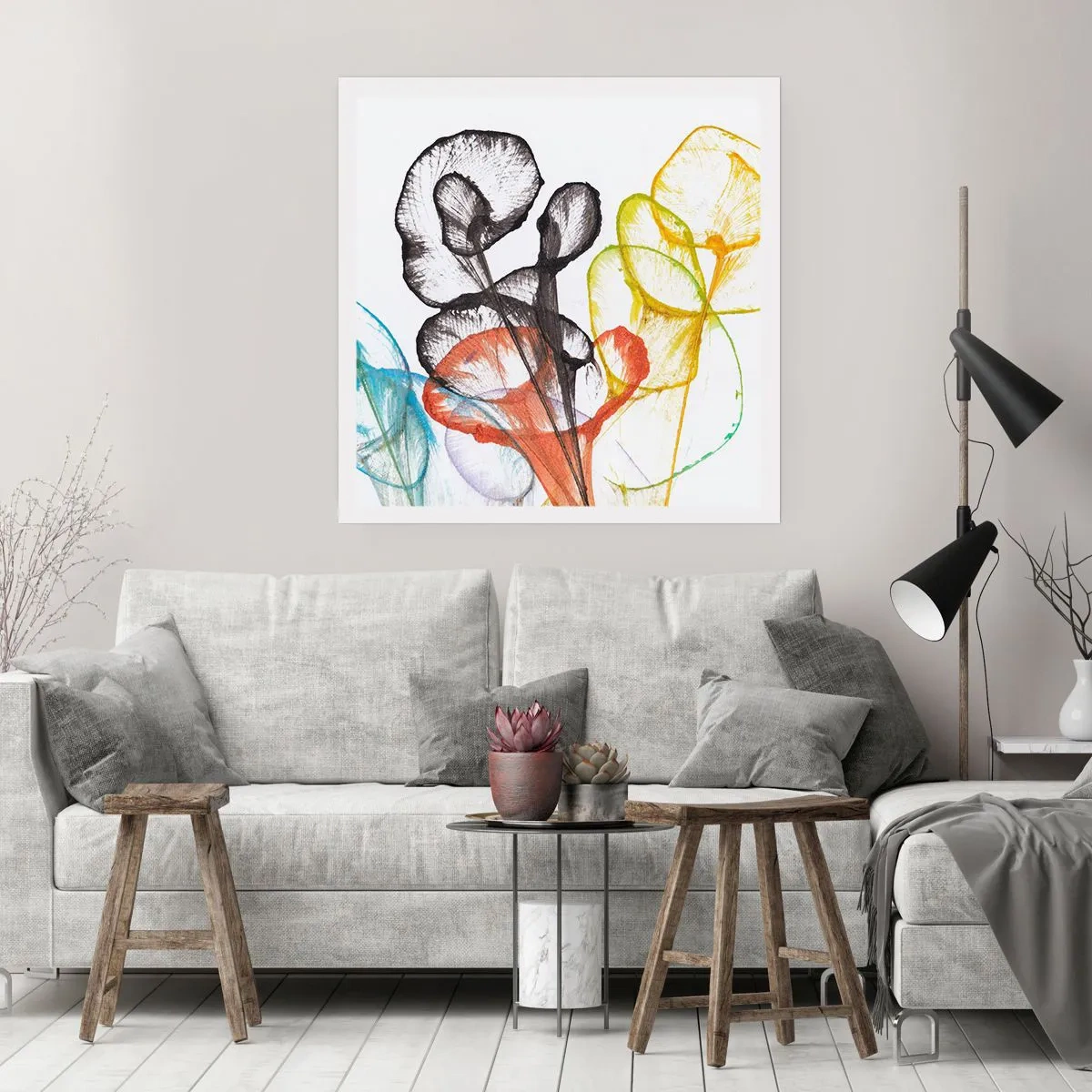 Poster - Bloemen met een ziel - 50x50 cm