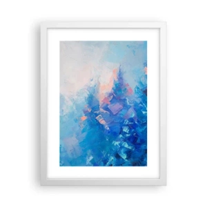 Poster in een witte lijst - Winter abstractie - 30x40 cm