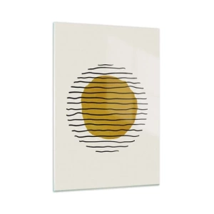Schilderen op glas - Abstractie trillend van warmte - 50x70 cm