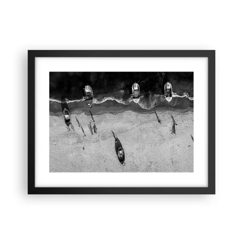 Poster in een zwarte lijst - Nog steeds aan de oever… - 40x30 cm