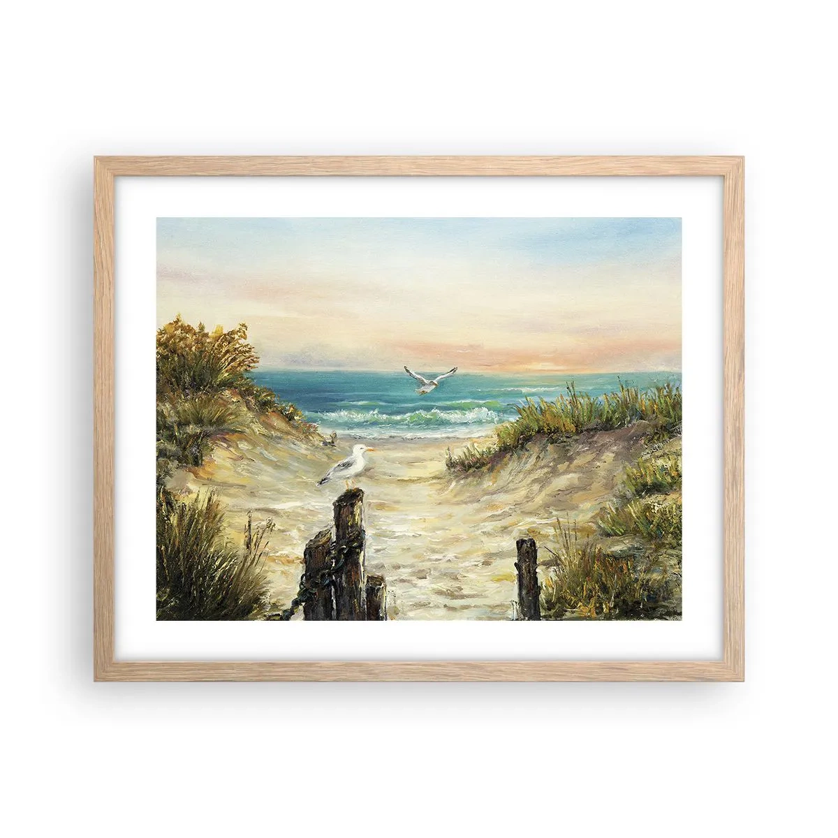 Een poster in een licht eiken lijst - Windstille afzondering - 50x40 cm