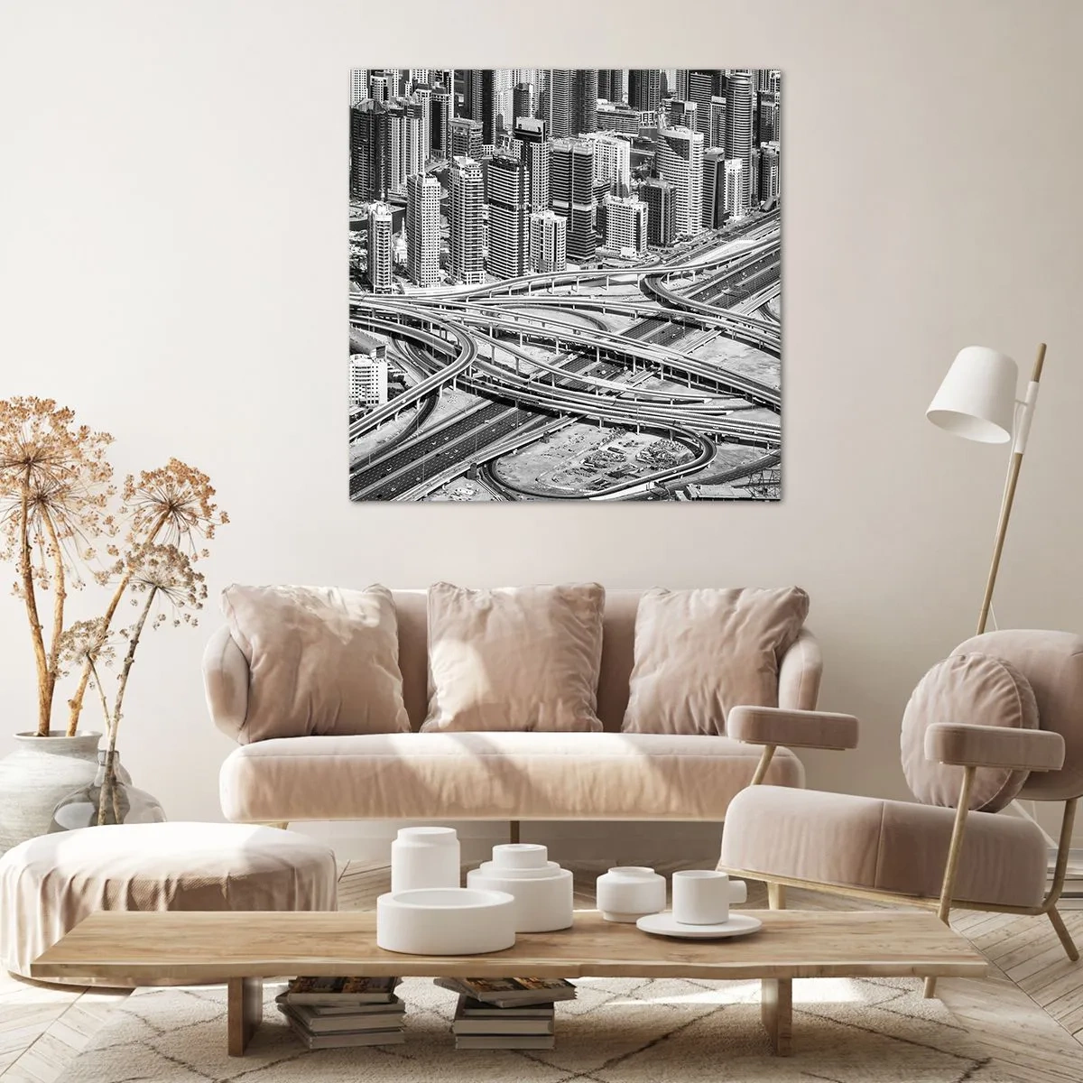 Schilderen op canvas - Dubai - de onmogelijke stad - 70x70 cm