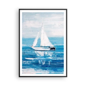 Poster in een zwarte lijst - Met een vriend aan mijn zijde - 70x100 cm