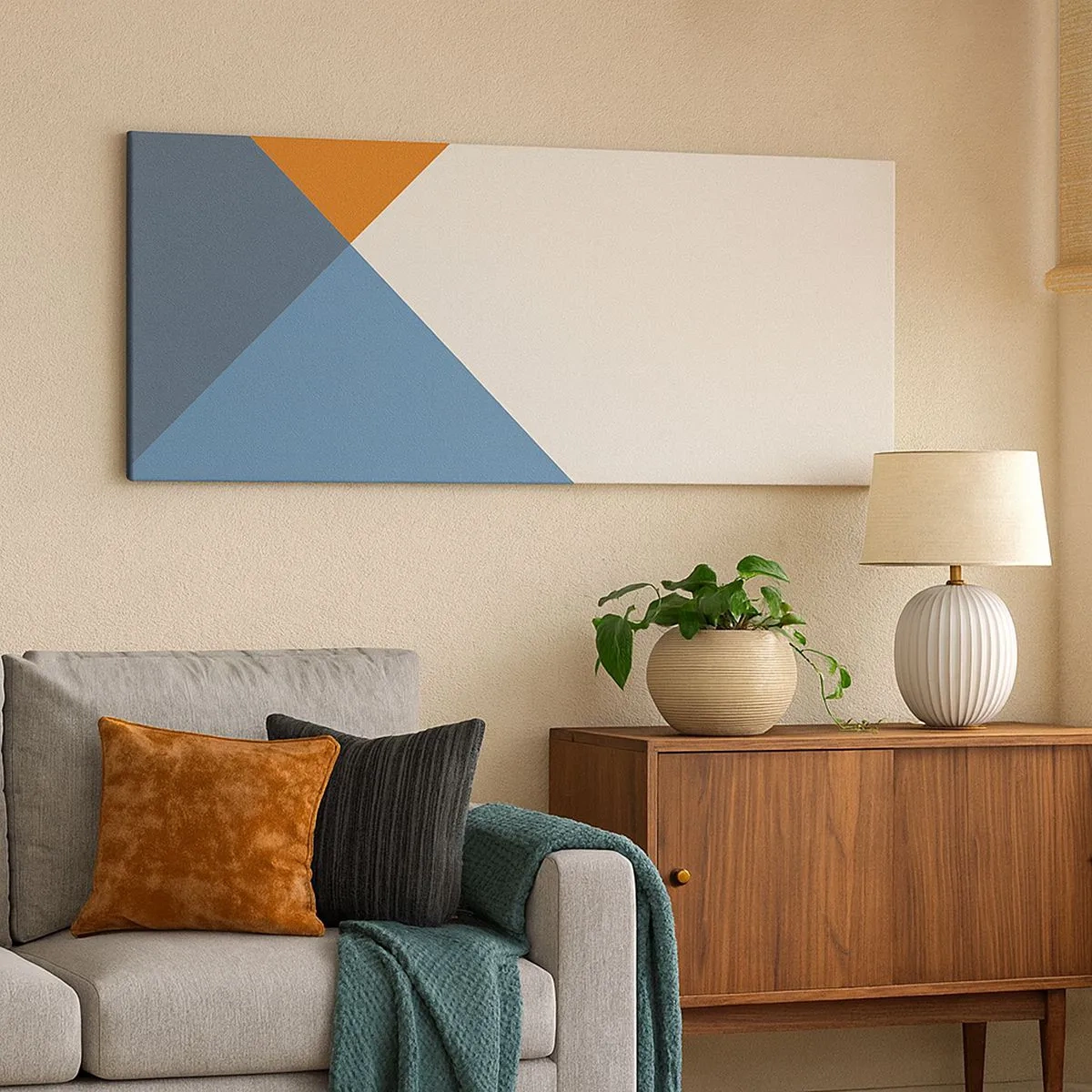 Schilderen op canvas - In een hoekje… - 100x40 cm