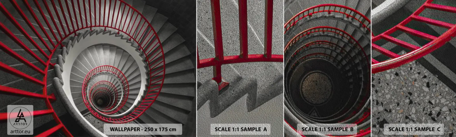 Fotobehang Monster Premium Sand - Architectuur plezier - Architectuur, Trap, Industrieel - 100x30 cm