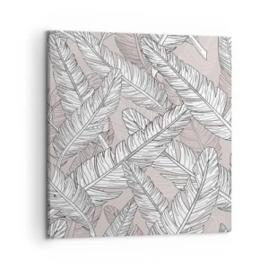 Schilderen op canvas - Een verenwerveling - 50x50 cm