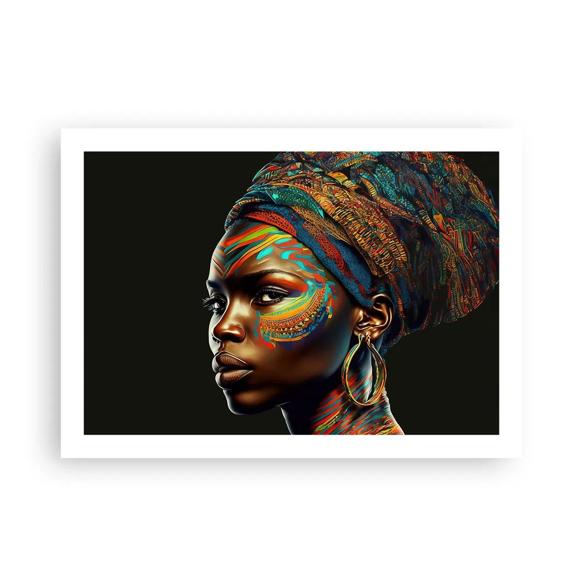 Poster - Afrikaanse koningin - 70x50 cm
