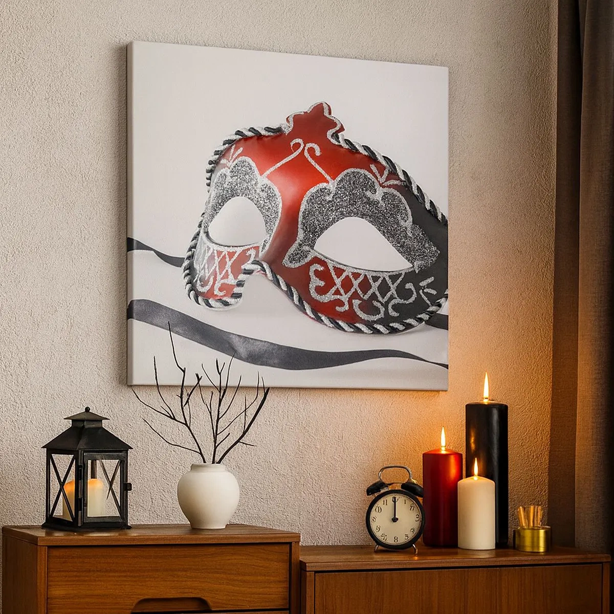 Schilderen op canvas - Uitnodiging voor het bal - 30x30 cm