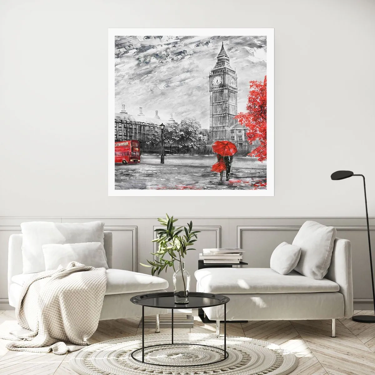 Poster - Een spannende dag - 60x60 cm