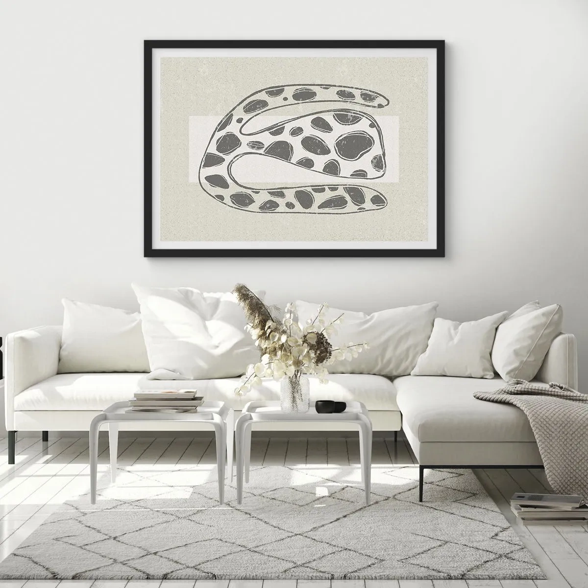 Poster in een zwarte lijst - Een vreemd wezen - 100x70 cm