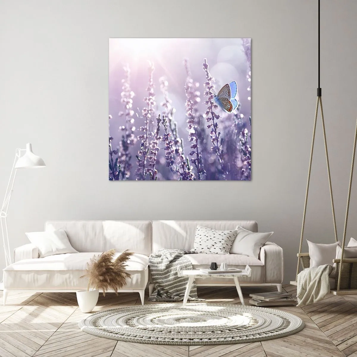 Schilderen op canvas - Vlinder kus - 70x70 cm