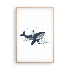 Een poster in een licht eiken lijst - Ruimte avontuur - 61x91 cm