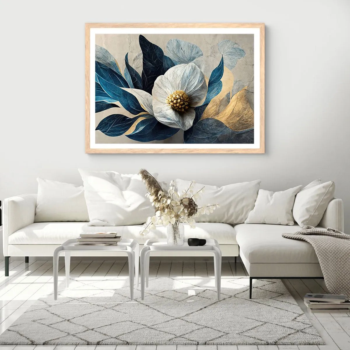 Een poster in een licht eiken lijst - Hij heeft een hart van goud - 40x30 cm