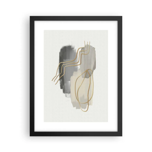 Poster in een zwarte lijst - Duur en beweging - 30x40 cm