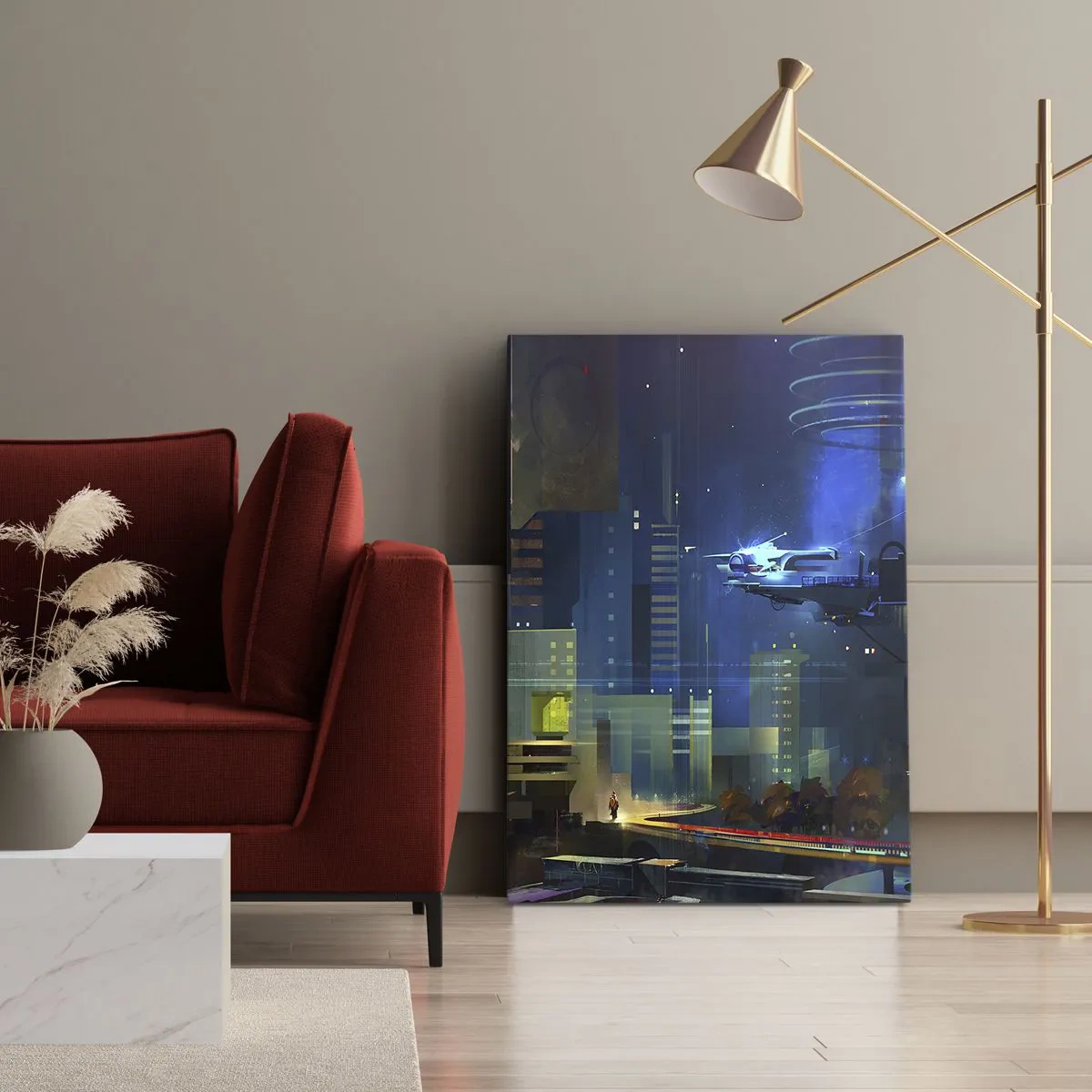 Schilderen op canvas - In de nabije toekomst - 80x120 cm