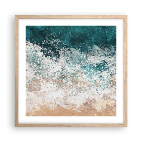 Een poster in een licht eiken lijst - Zeeverhalen - 50x50 cm