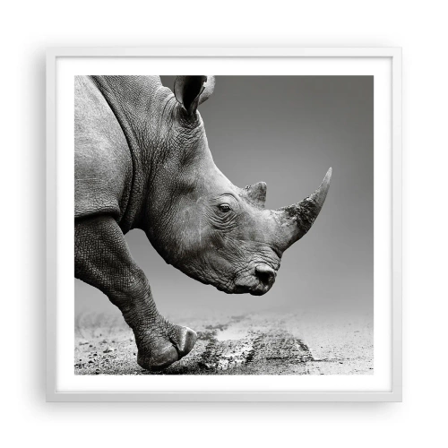Poster in een witte lijst - Onstuitbare kracht - 60x60 cm