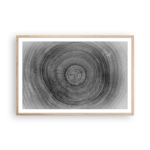 Een poster in een licht eiken lijst - Teken van de tijden - 91x61 cm