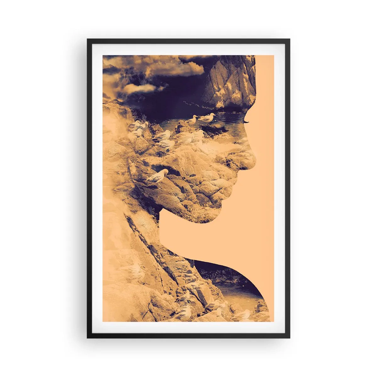 Poster in een zwarte lijst - Van nature mooi - 61x91 cm