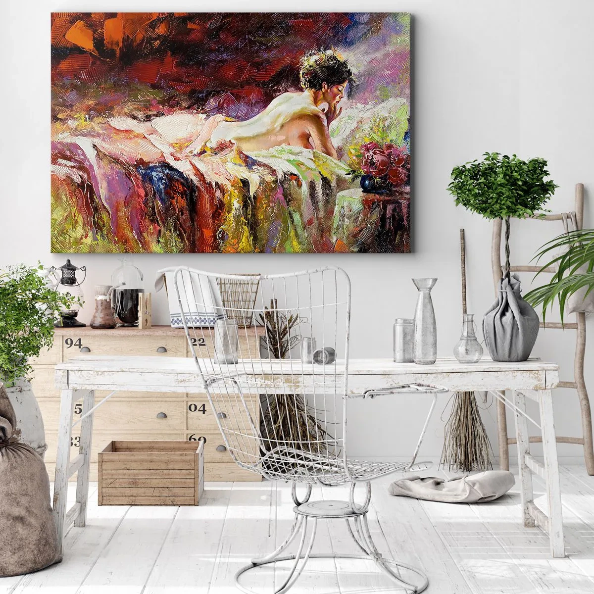 Schilderen op canvas - Venus in gedachten - 120x80 cm