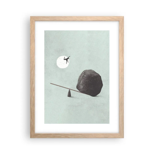 Een poster in een licht eiken lijst - Vervulde dromen - 30x40 cm