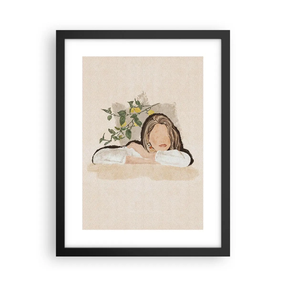 Poster in een zwarte lijst - Zuidelijke schoonheid - 30x40 cm
