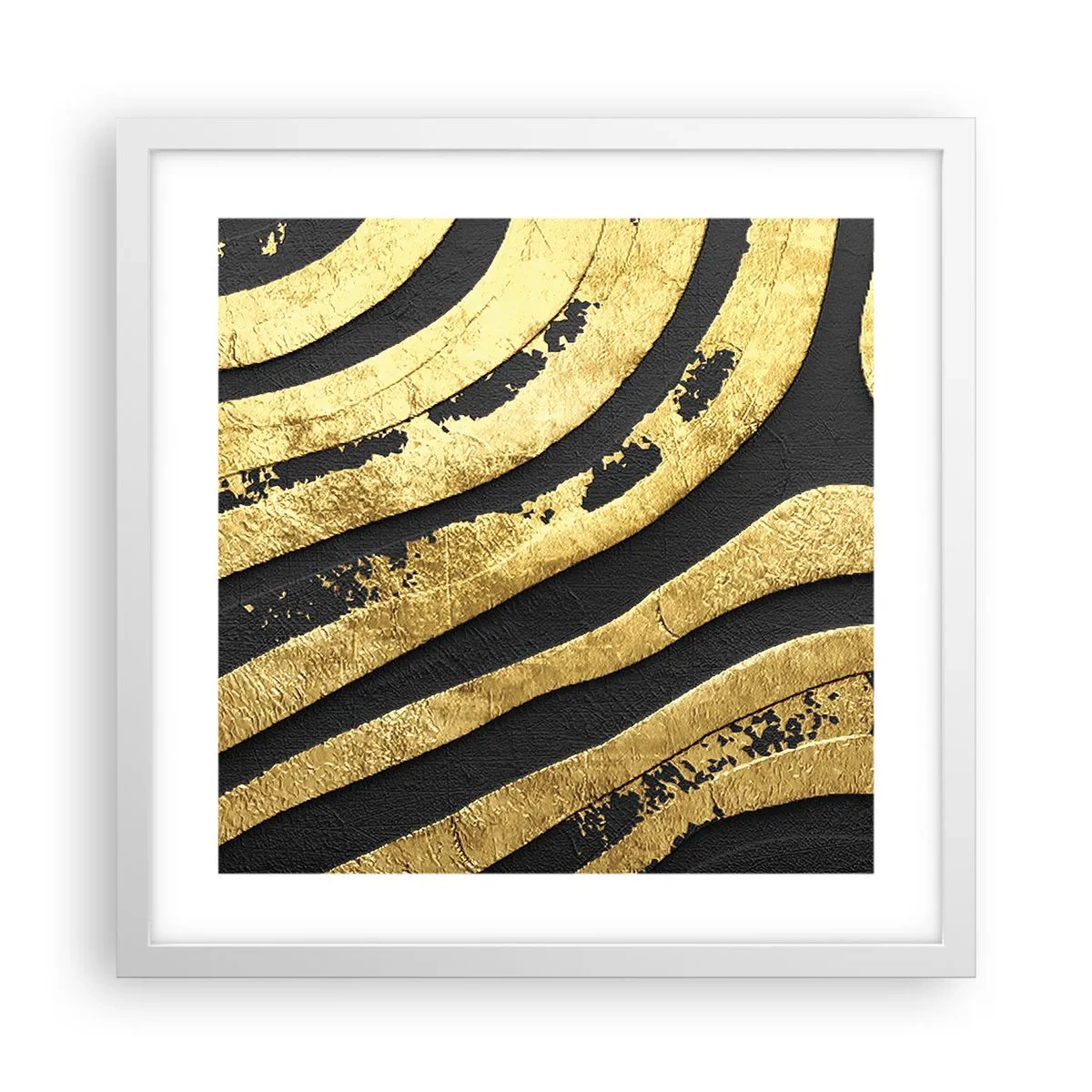 Poster in een witte lijst - Alles vloeit - 40x40 cm