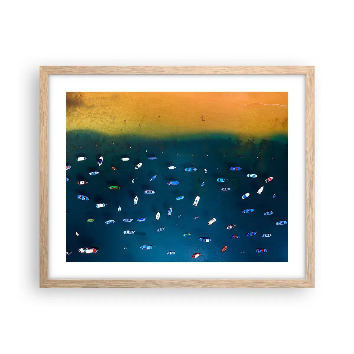 Een poster in een licht eiken lijst - Vakantie spel - 50x40 cm