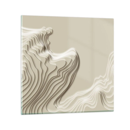 Schilderen op glas - Kunst topografie - 30x30 cm