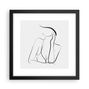 Poster in een zwarte lijst - Op de golf van dromen - 30x30 cm
