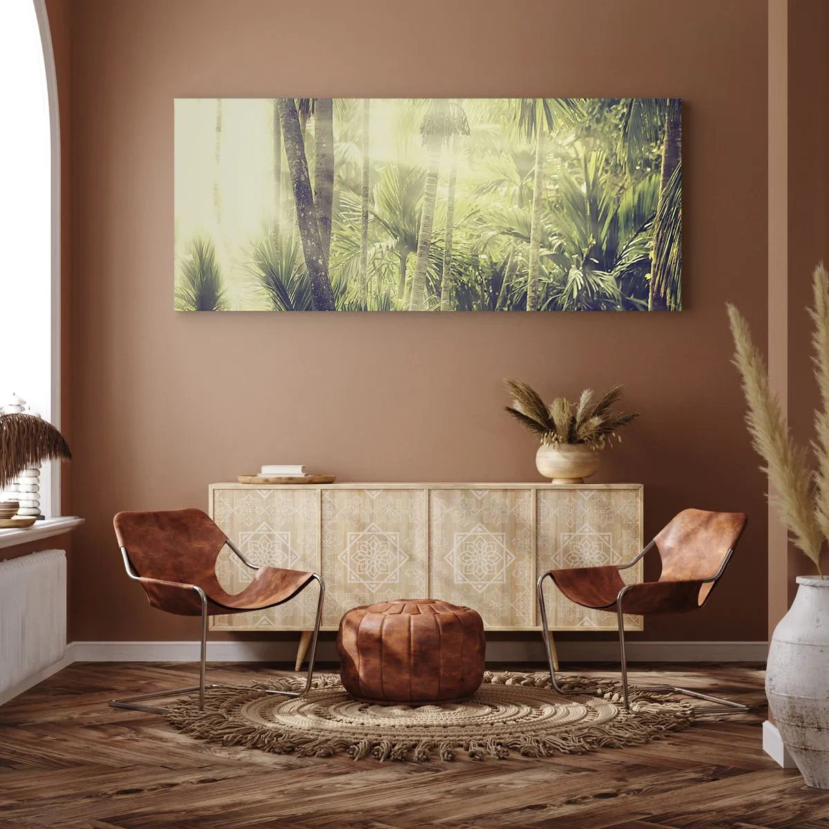 Schilderen op canvas - In groene hitte - 120x50 cm