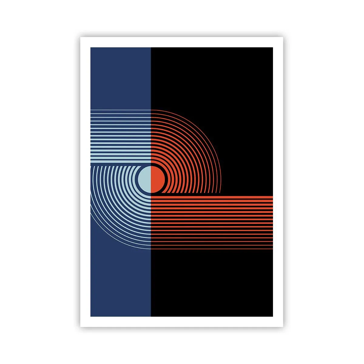 Poster - In een geometrische omhelzing - 70x100 cm